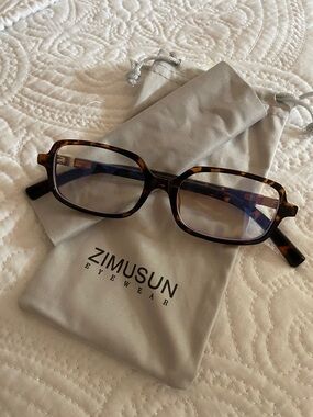 Women’s 90’s Small Rectangle Tortoise Shell Blue Light Glasses